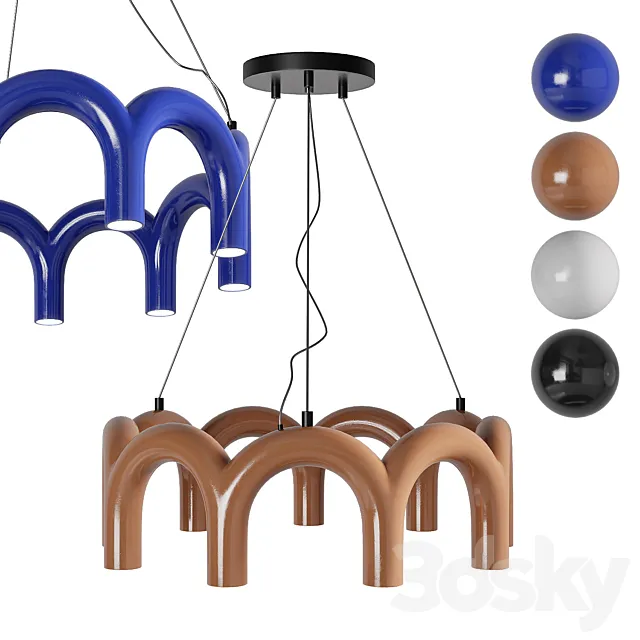 Oblure Arch Circle LED Chandelier 3ds Max