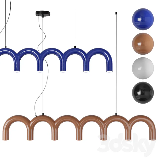 Oblure Arch LED pendant chandelier 3ds Max