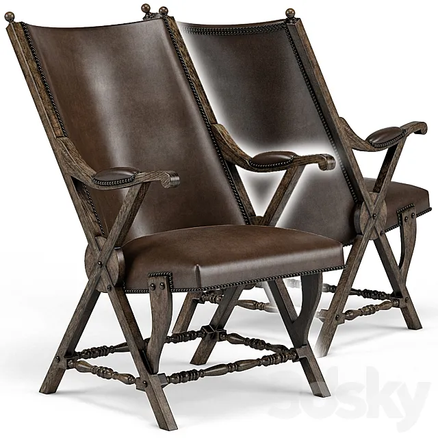 Observatory Hill Vintage Leather Accent Chair 3DSMax File