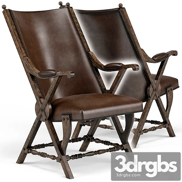 Observatory hill vintage leather accent chair