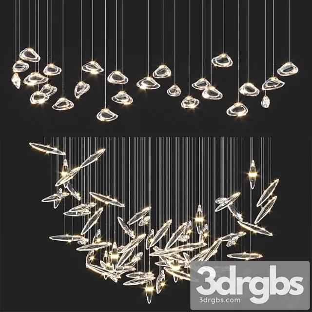 Ocher droplight chandelrers