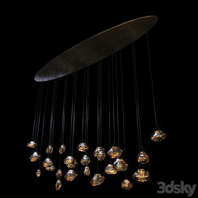 Ocher medusa bloom curve medusa bloom oval 26 drops 3dsMax Model