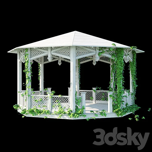 Octagonal Arbor 3DS Max Model