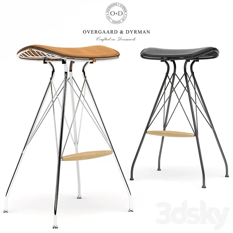 O&D Wire Bar Stool 3DS Max
