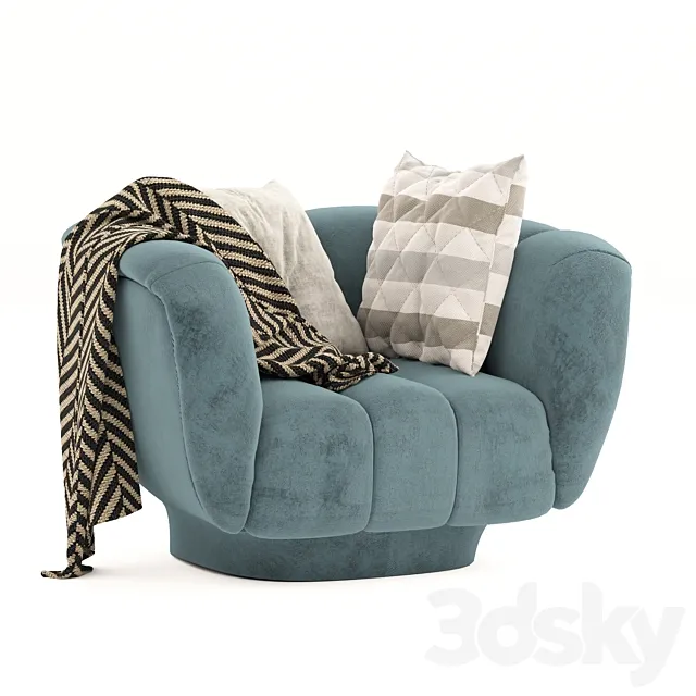 Odea armchair 3ds Max