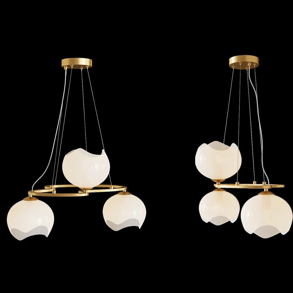 Odeon Light – Chandelier Waterlily 4873/3 3ds Max