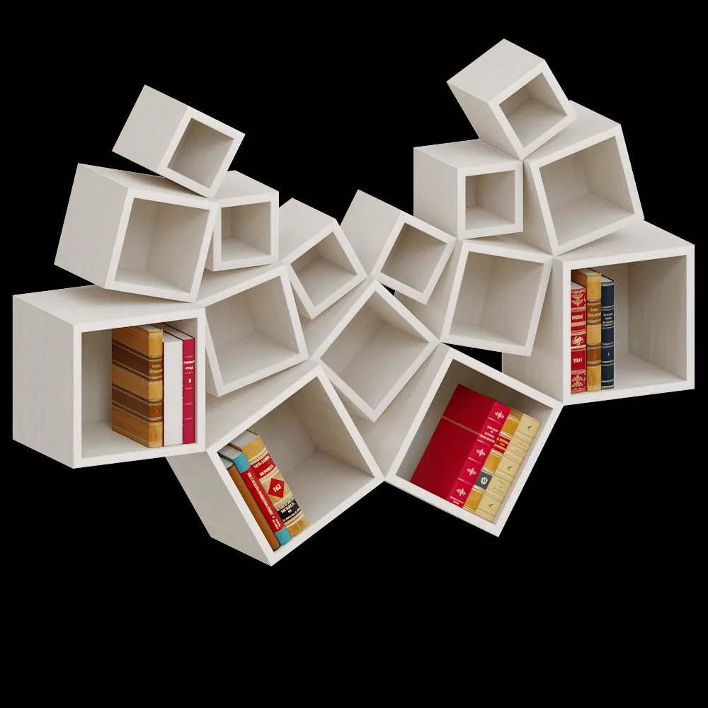 ODINGENIY – Bookshelf Lotos Half 3ds Max