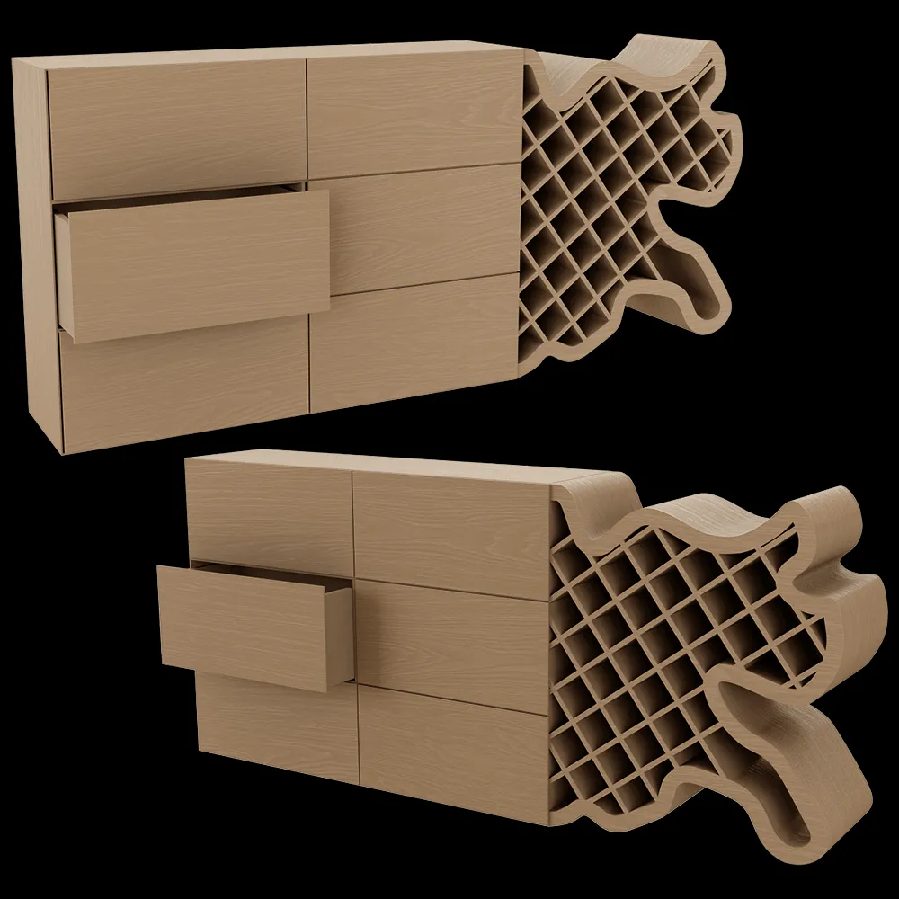 ODINGENIY – Chest of drawers Stump 6 drawers 3ds Max