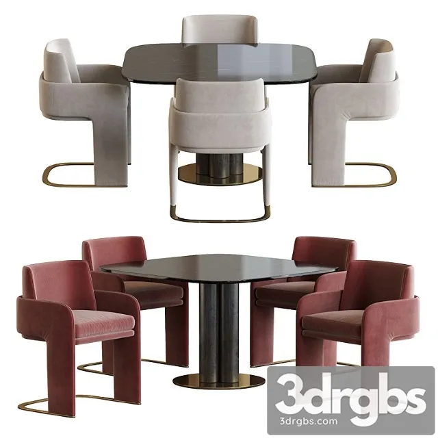 Odisseia Chair and Goya Arflex Table 3dsmax Download
