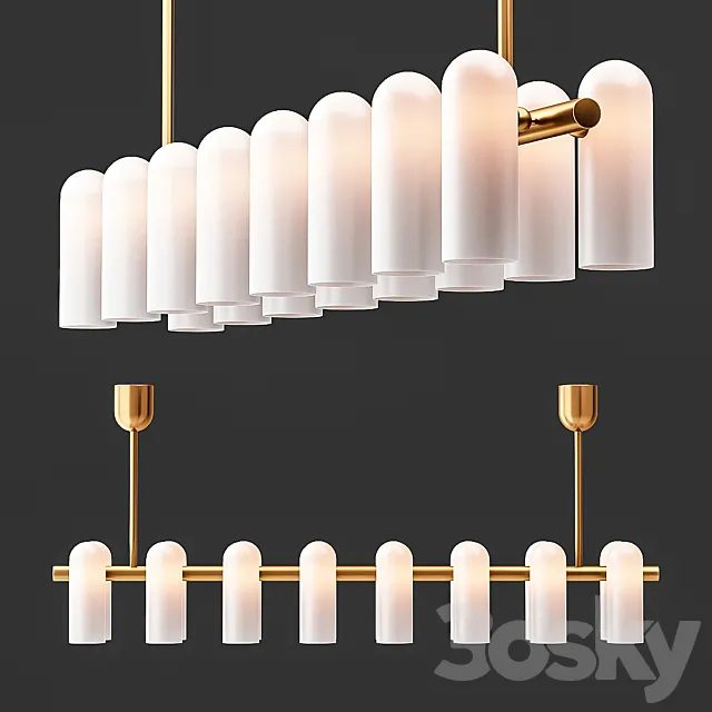 Odyssey Linear Chandelier LG 3ds Max