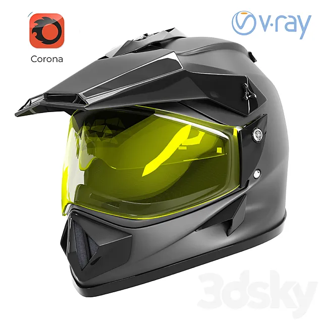 Off road helmet 3DS Max Model