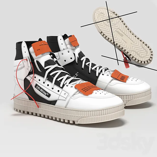 off white court 3.0 3ds Max