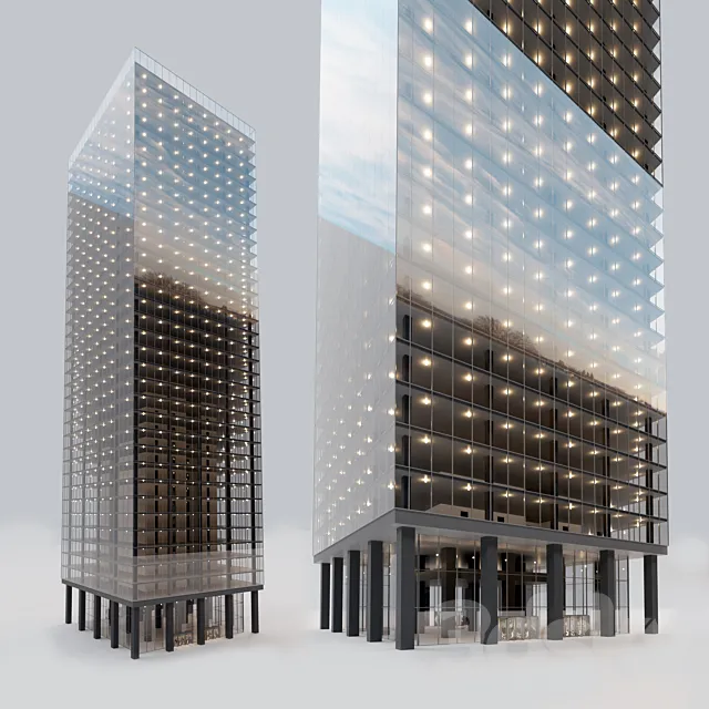 Office building. Skyscraper. 7 3ds Max