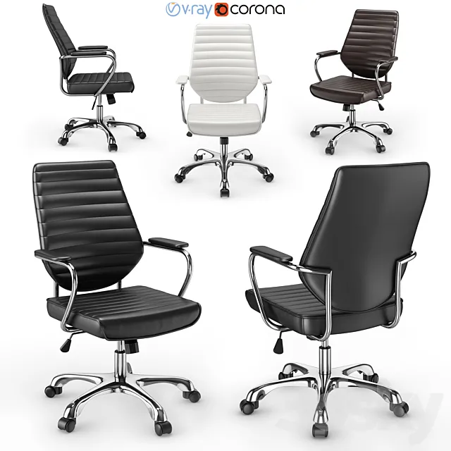 Office Chair Coaster High Back Office Chair 3DSMax File