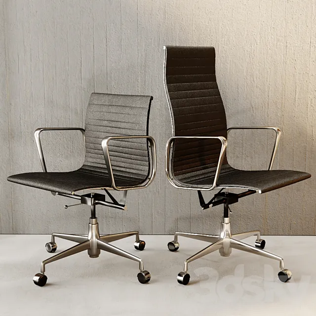 Office chair Eames Ribbed.Charles & Ray Eames 3DS Max Model