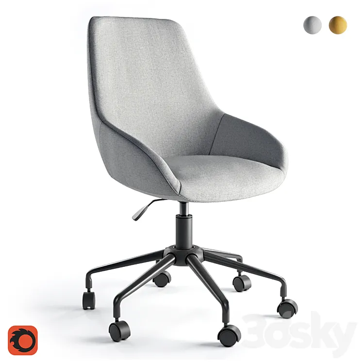 Office chair La Redoute ASTING 3DS Max