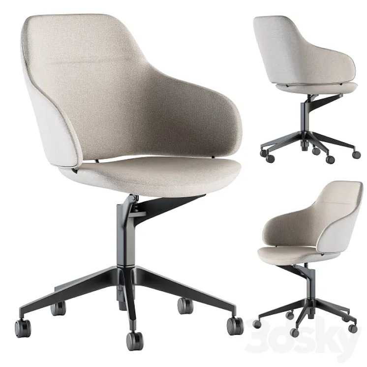 Office Chair Set 13 3DS Max Model
