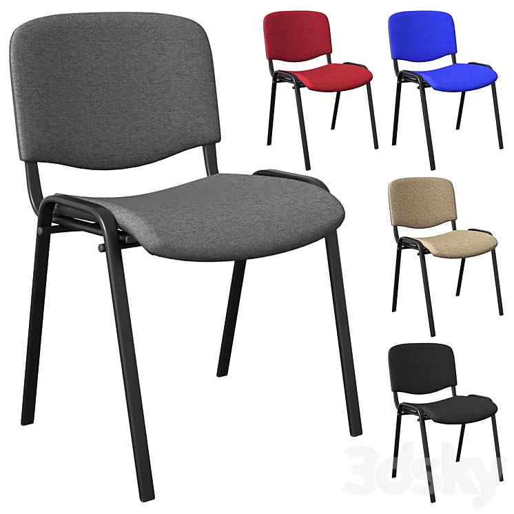 Office Chair Set ISO 3DS Max Model