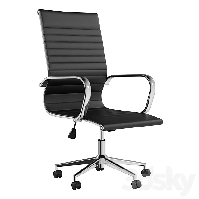 Office chair Seville High Black 3ds Max