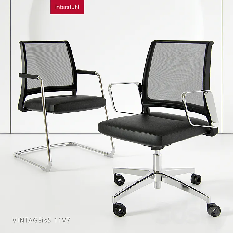 Office chair VINTAGEis5 11V7 and Chair VINTAGEis5 56V7 3DS Max