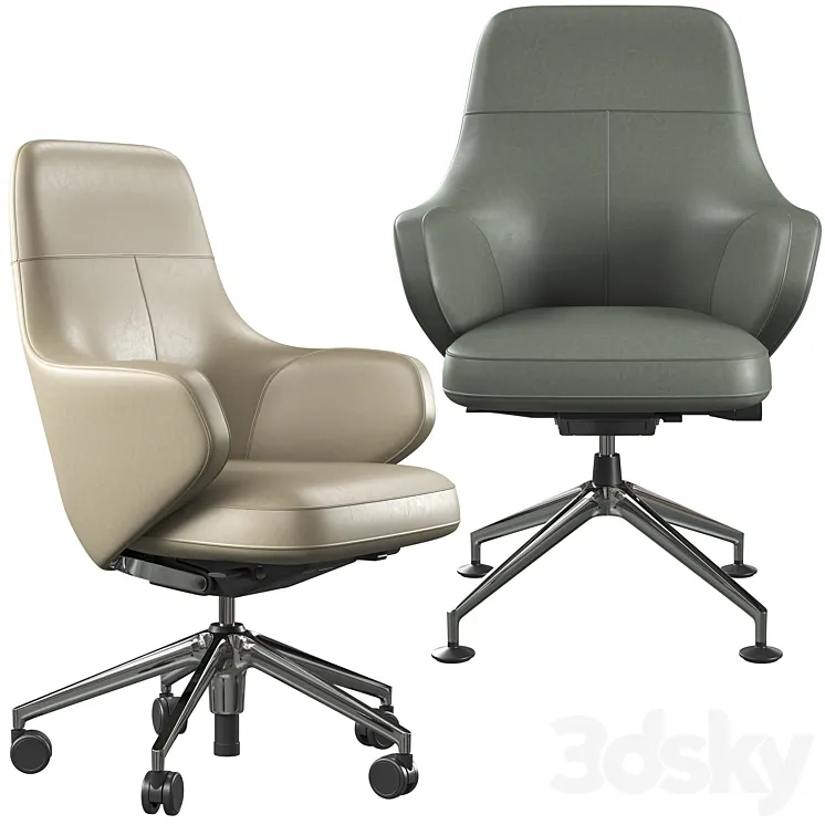 Office chair Vitra Grand Lowback 3DS Max