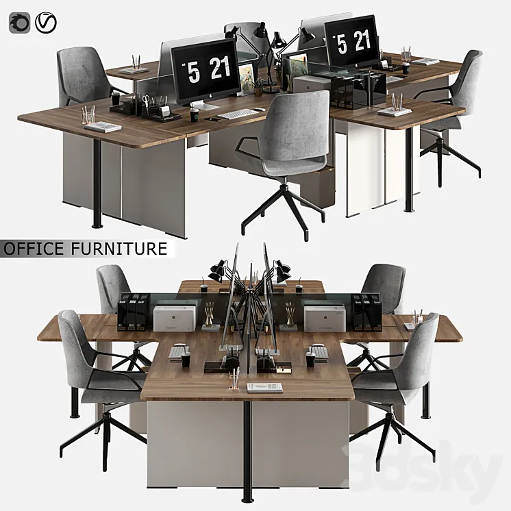 office furniture 07 3DS Max