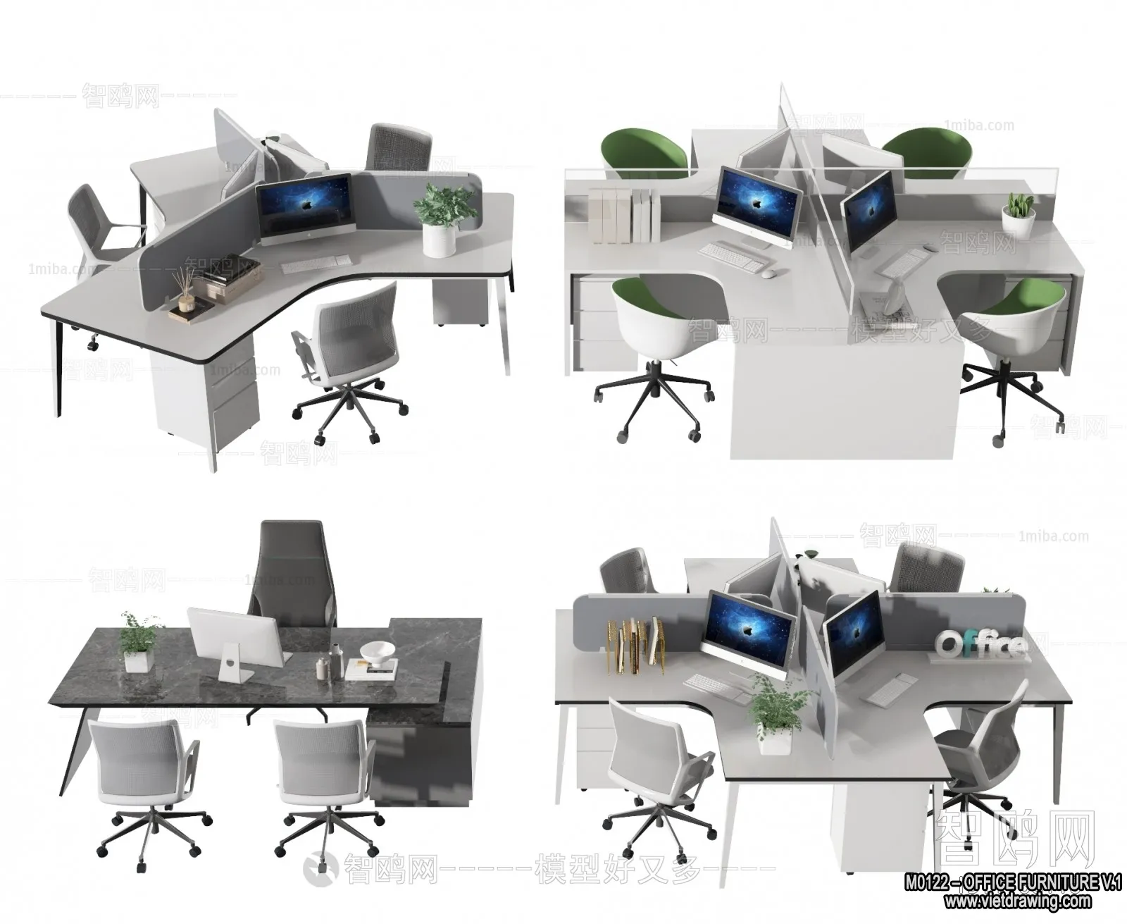 Office Furniture – 3D Models – Modern Style – 003