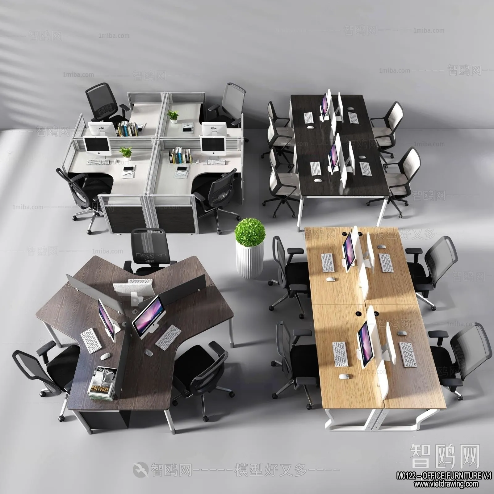 Office Furniture – 3D Models – Modern Style – 043