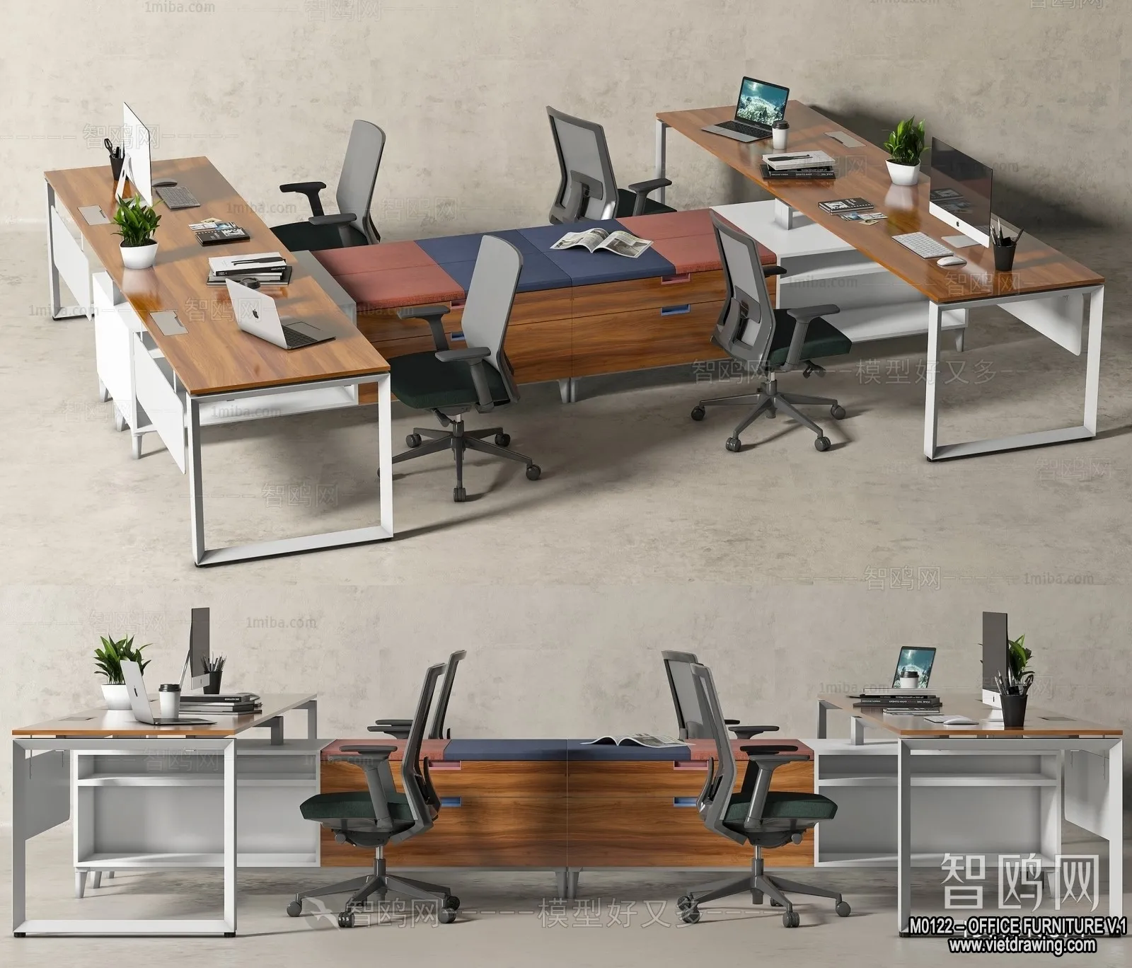 Office Furniture – 3D Models – Modern Style – 054