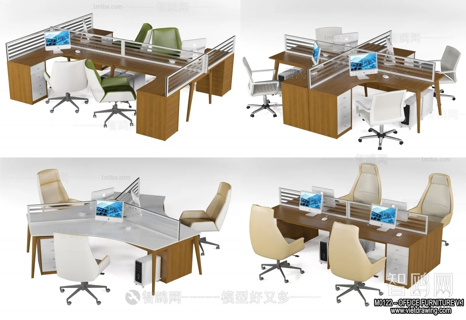 Office Furniture – 3D Models – Modern Style – 098