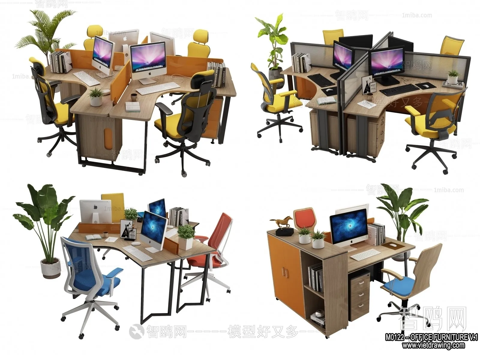 Office Furniture – 3D Models – Modern Style – 138