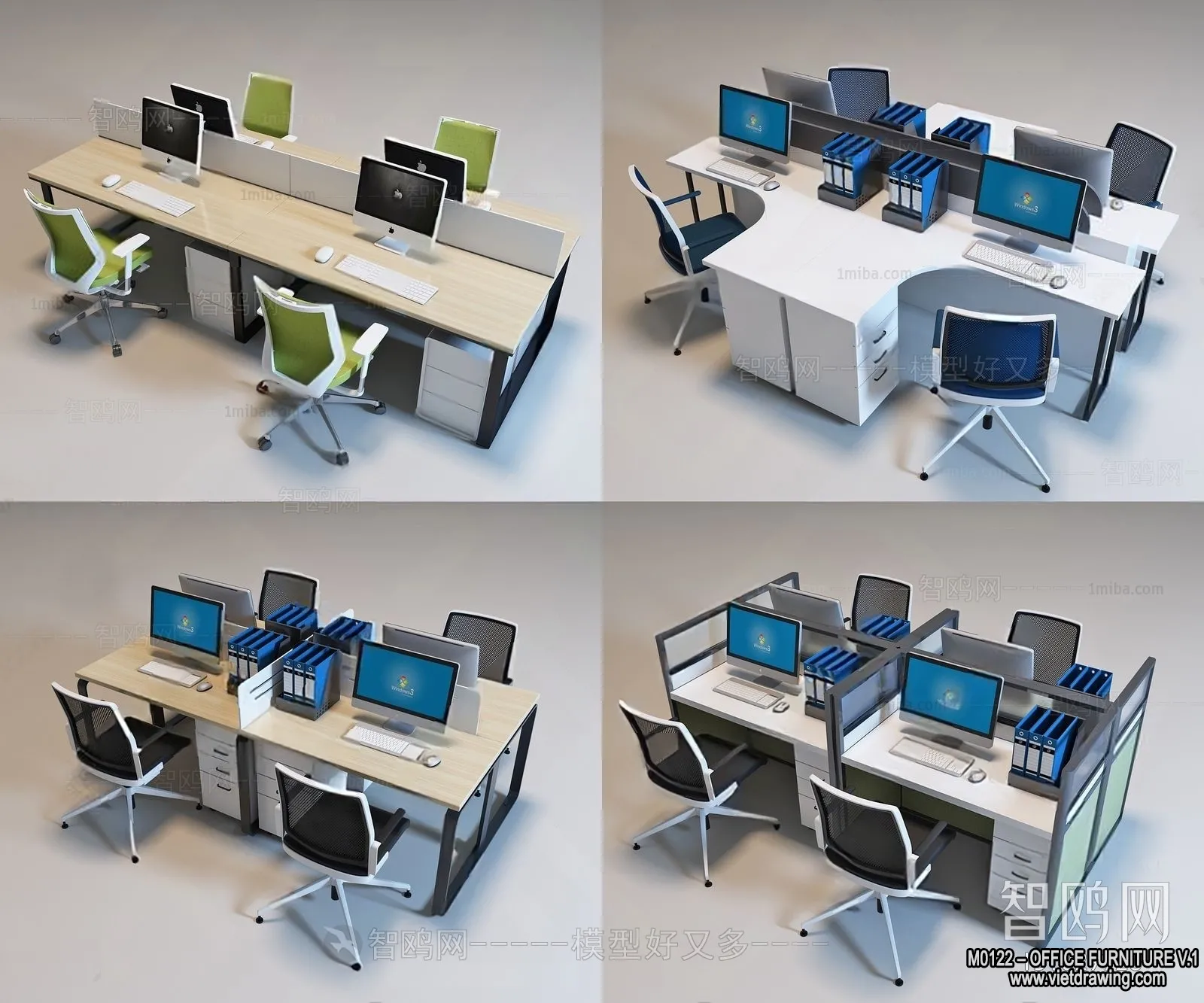 Office Furniture – 3D Models – Modern Style – 140