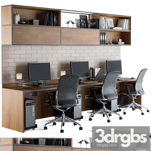 Office furniture – employee set 05 2 3dsmax Download
