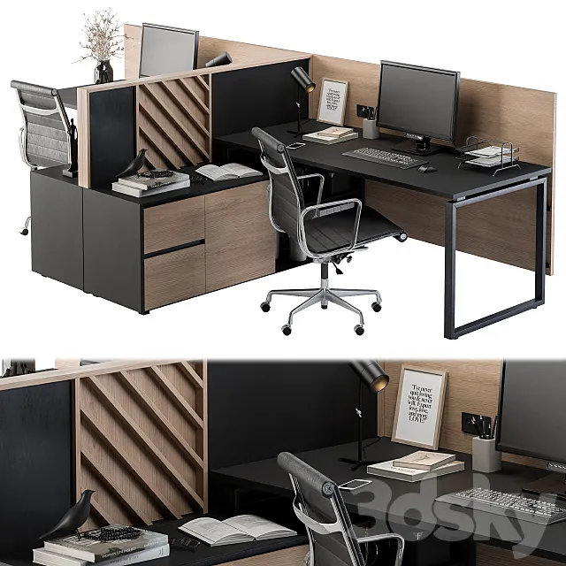 Office Furniture – employee Set 06 3ds Max