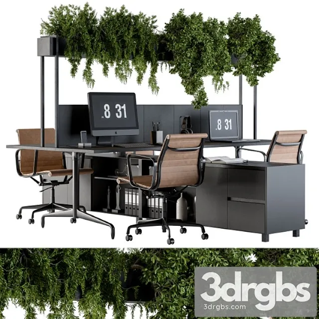 Office Furniture Employee Set 16 1 3dsmax Download