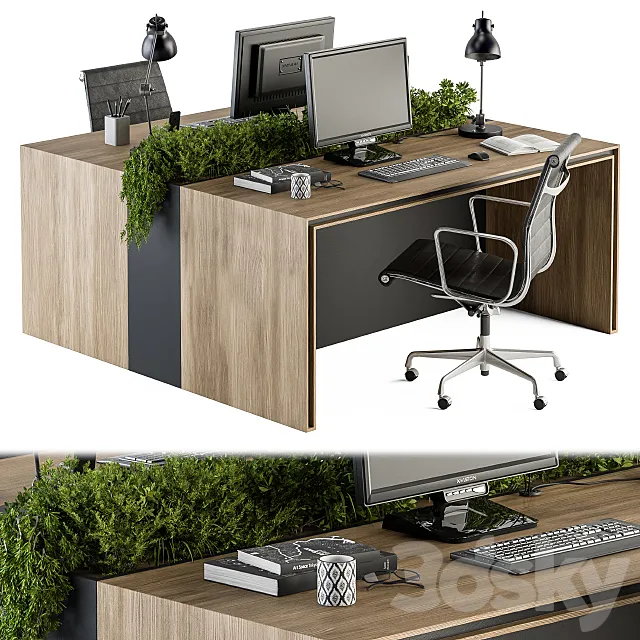 Office Furniture – employee Set 17 3DSMax File