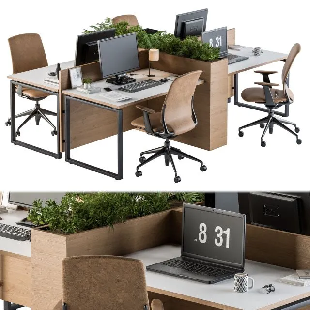Office Furniture – employee Set 21 3dsMax Model