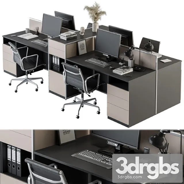 Office Furniture Employee Set 22 3dsmax Download