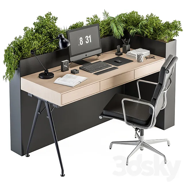 Office Furniture – employee Set 24 3DSMax File