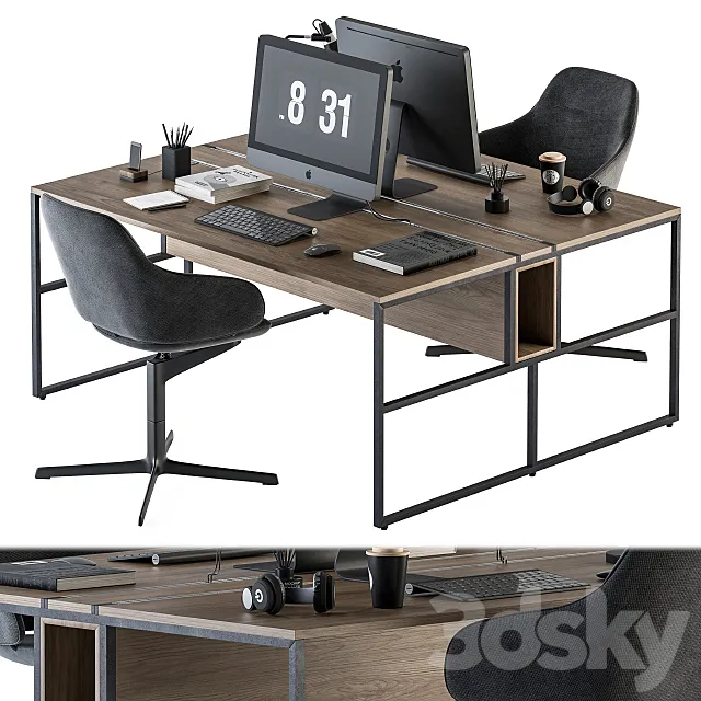 Office Furniture – employee Set 26 3DS Max Model