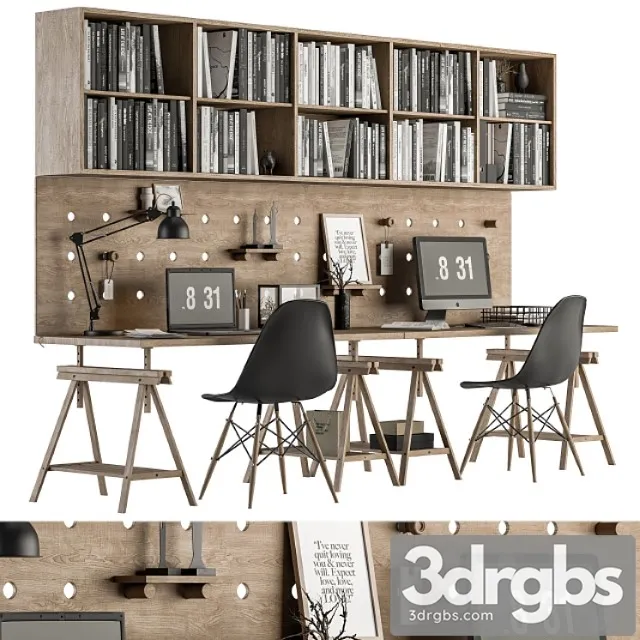 Office Furniture Employee Set 27 1 3dsmax Download