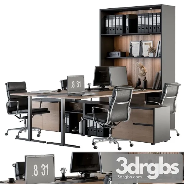 Office Furniture Employee Set 28 3dsmax Download