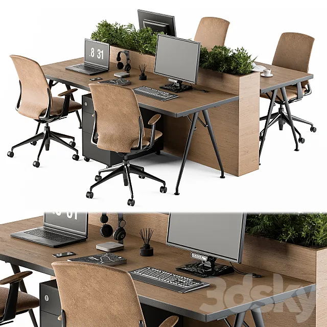 Office Furniture – employee Set 29 3DS Max Model