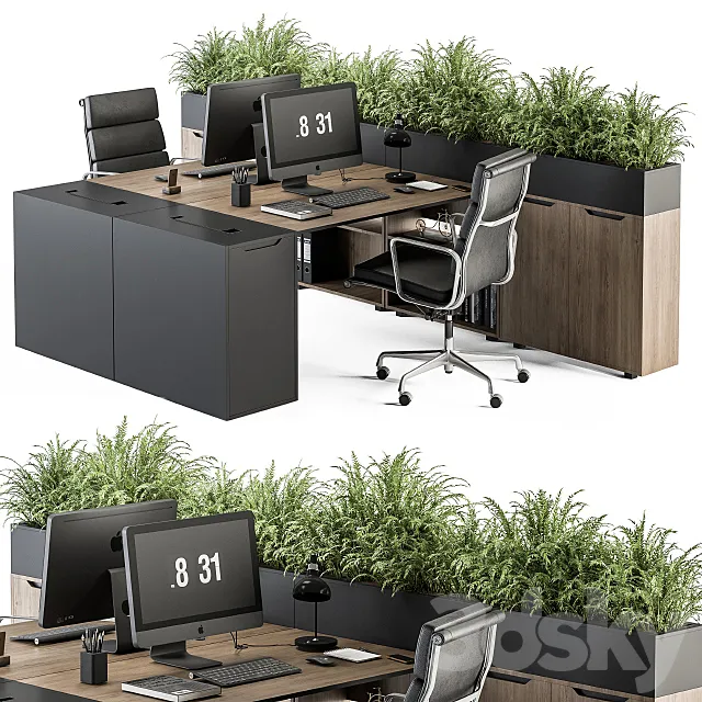 Office Furniture – employee Set 45 3ds Max