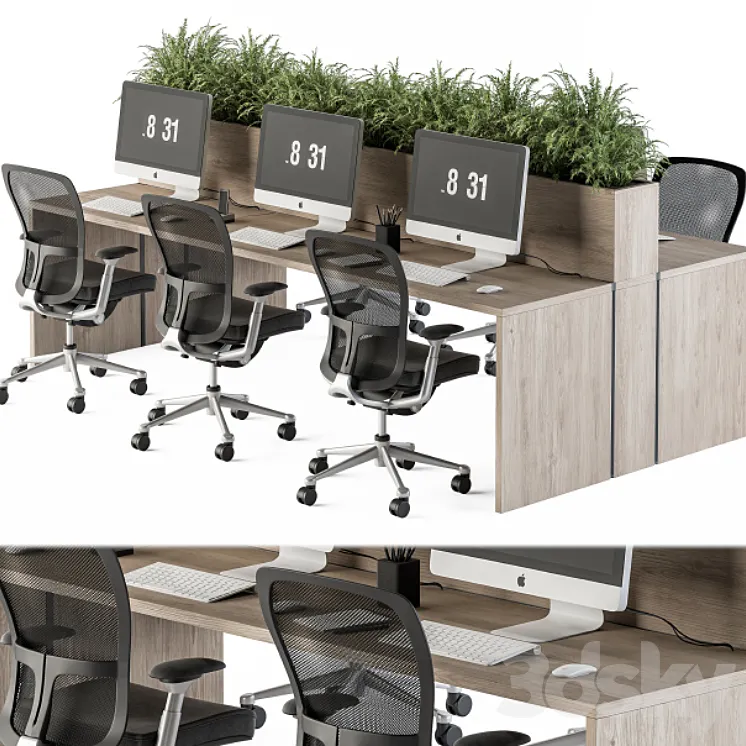 Office Furniture – employee Set 47 3DS Max Model
