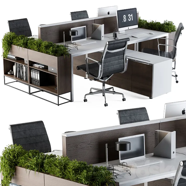 Office Furniture Flower Box 03 3DS Max