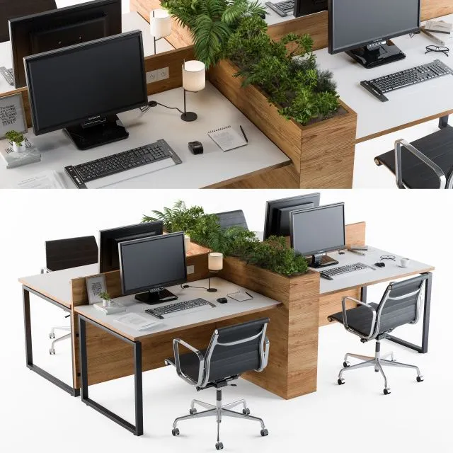 Office Furniture Flower Box 3dsMax Model
