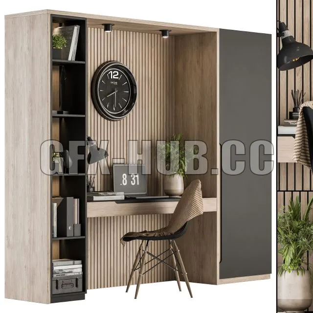 Office Furniture Home Office 15 3dsMax Model