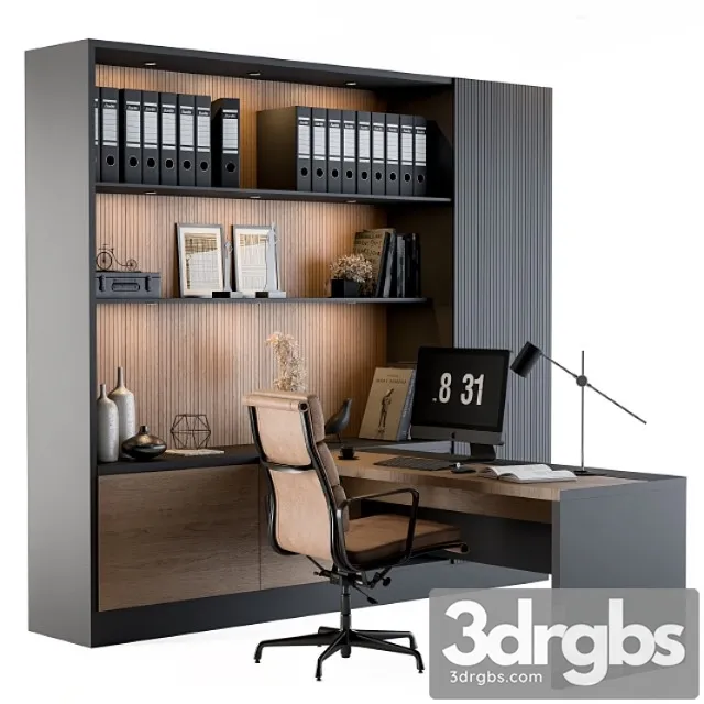 Office furniture – manager set 04 2 3dsmax Download