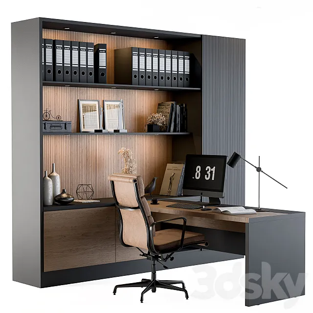 Office Furniture – Manager Set 04 3DSMax File